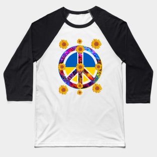 Sunflower Ukrainian Flag I Stand With Ukraine Ukraine Peace Baseball T-Shirt